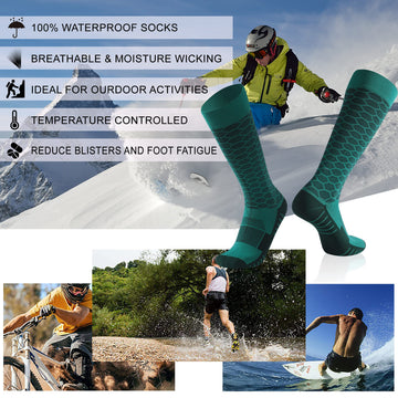RANDY SUN knee-high socks ideal for multi-sport outdoor use in wet conditions.