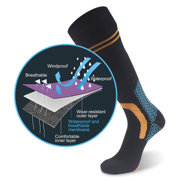 RANDY SUN neoprene socks breathable membrane with COOLMAX wicks moisture for dry comfort.