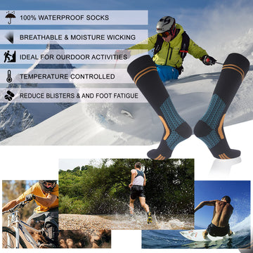 RANDY SUN neoprene socks non-slip top cuff helps stay in place during activities.