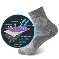 RANDY SUN gray heel cushion sock highlights cushioned support for all-day trekking.