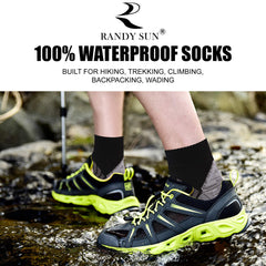 RANDY SUN waterproof hiking socks membrane technology promotes breathability and moisture wicking.