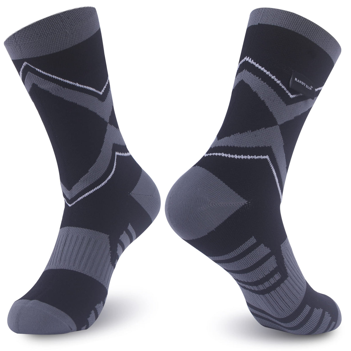 RANDY SUN waterproof socks main view shows seamless toe and dry feet