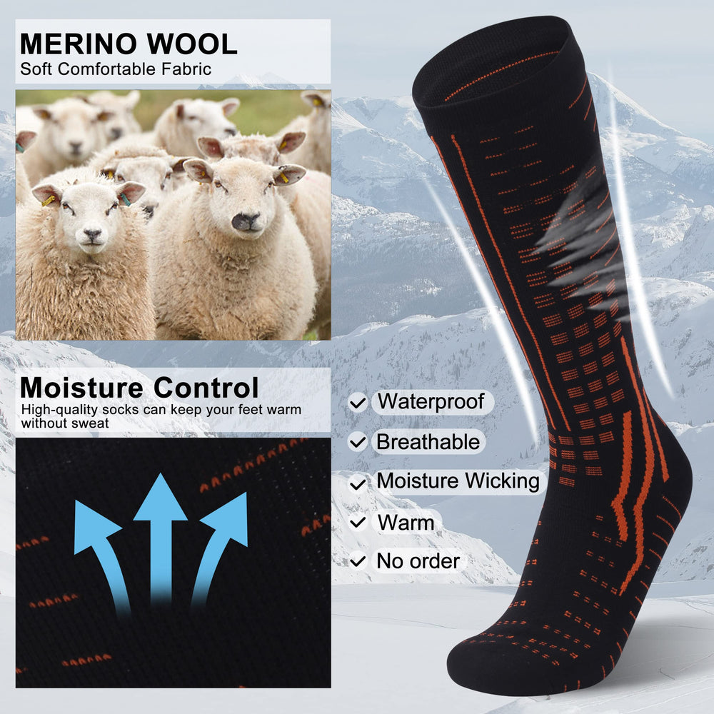 RANDY SUN three-layer socks with waterproof membrane keep feet dry during rainy hikes.