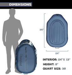 Rangland Adventure-30 kayak cooler drink-access panel enables easy reach