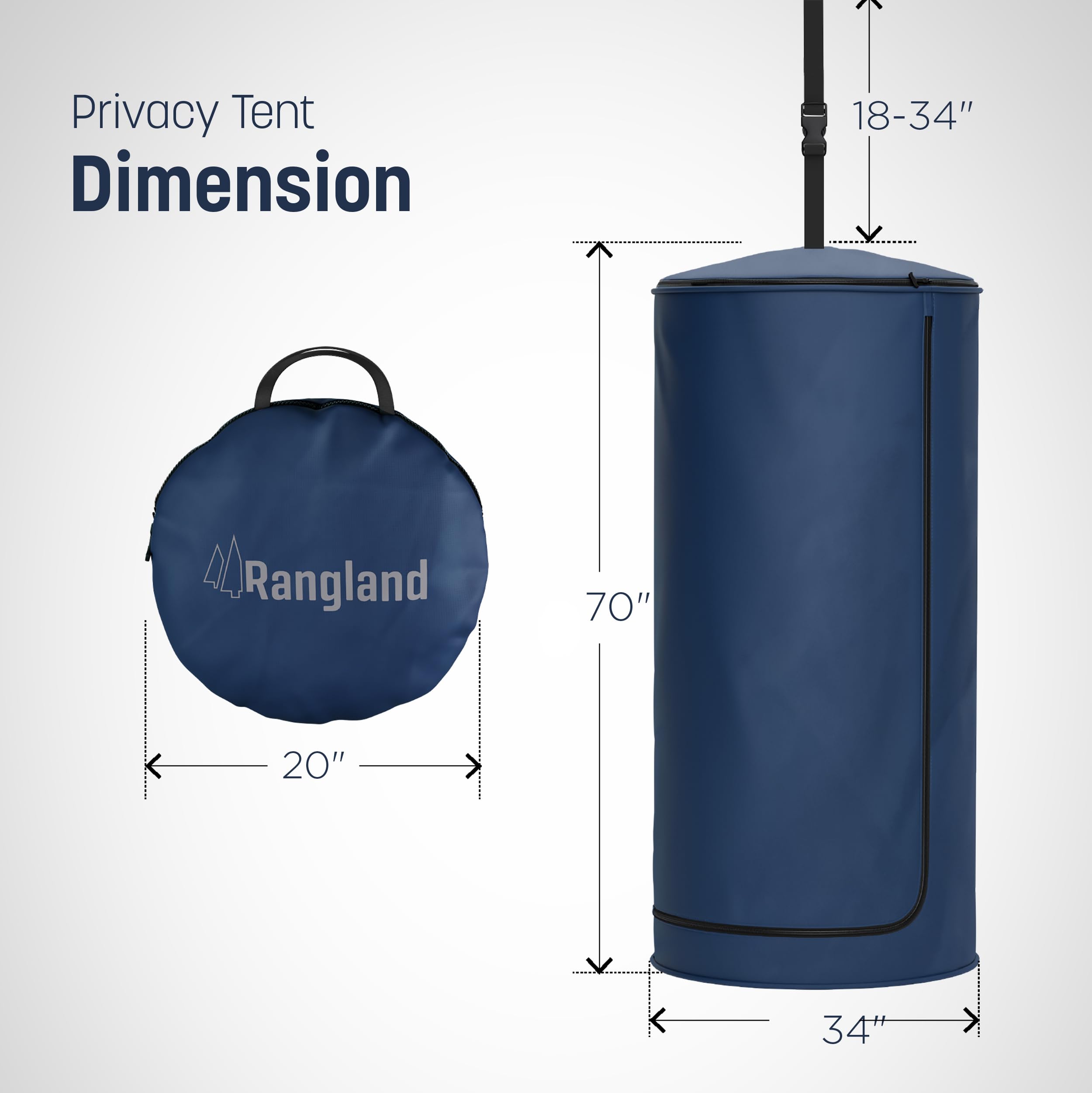 RANGLAND tent using tailgate suction mount provides stable, easy setup for on-the-go privacy
