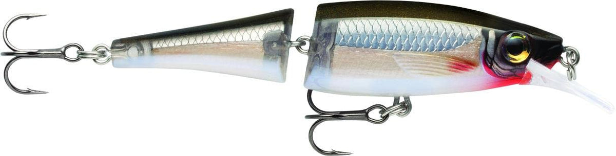 Rapala Balsa Xtreme Jointed Minnow 09 Silver front view, lifelike action for multi-species fishing