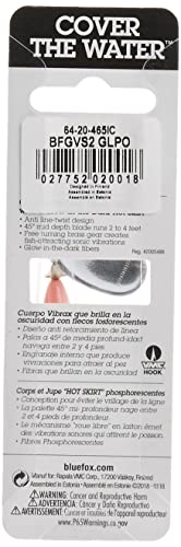 Rapala Vibrax 02 glow lure with machined brass body for durable action.