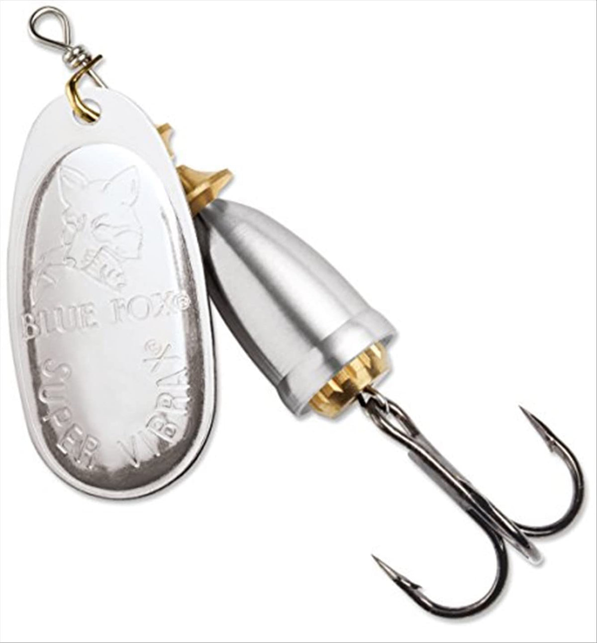 Rapala Blue Fox Classic Vibrax 06 silver blade lure attracting fish with reduced line twist
