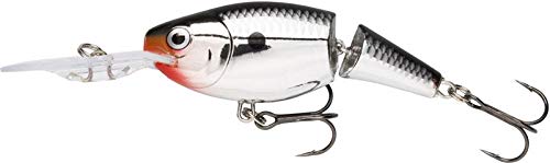 Rapala chrome jointed shad rap lure tank-tested display highlights consistent action