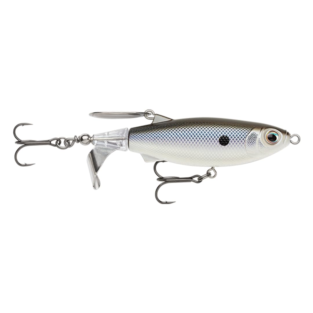 Rapala ClapTail 110 topwater lure with clacking tail for surface noise and bass strikes.