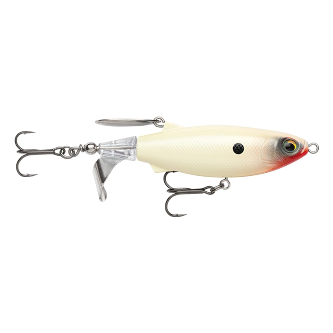 Rapala ClapTail 110 topwater lure breaks surface with loud commotion to attract bass