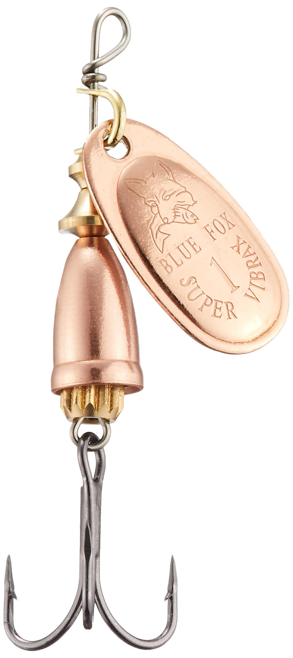 Rapala Classic Vibrax 01 copper lure with reflective blade to attract bites