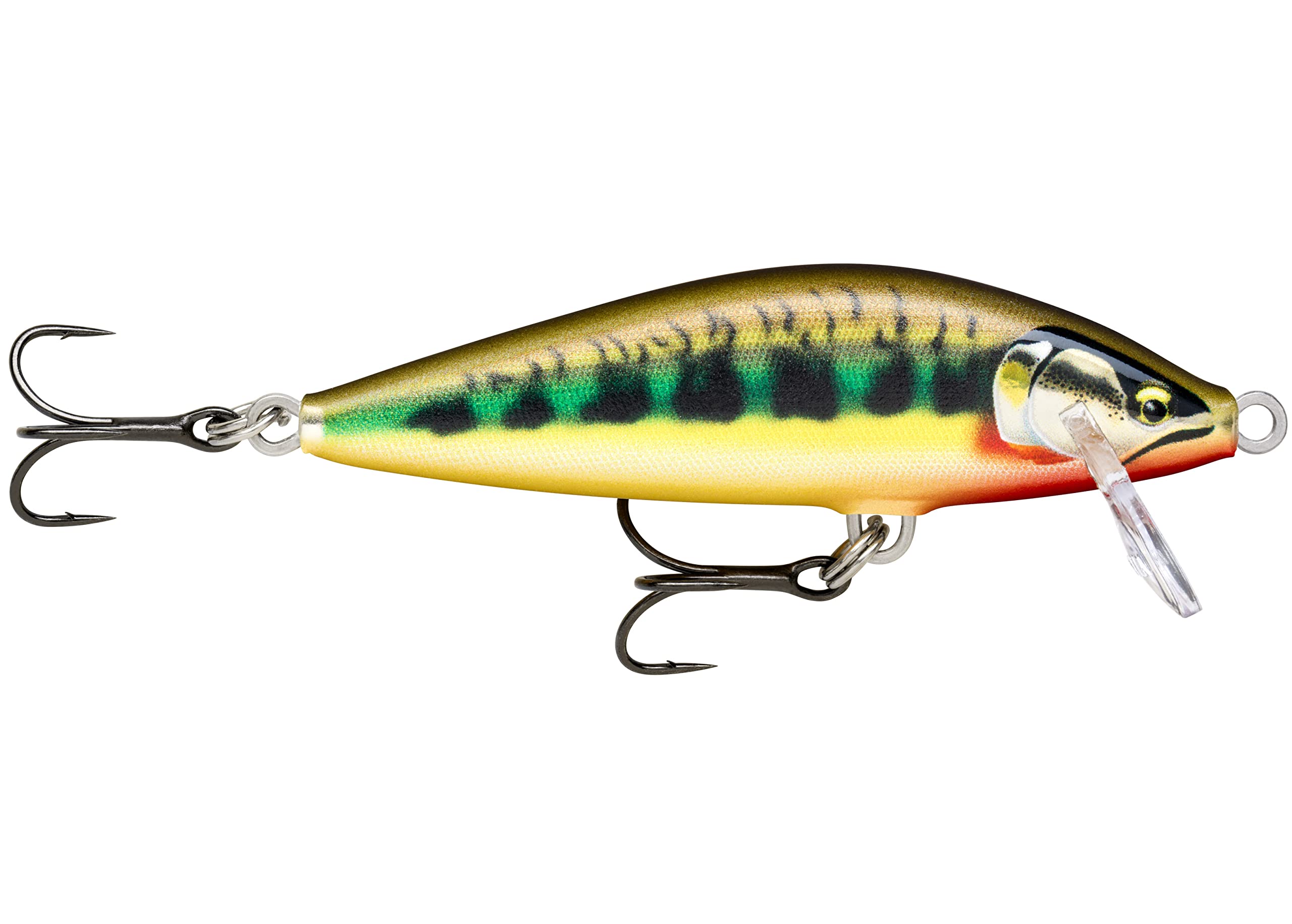 Rapala Count Down Elite 55 gilded vairon front view shows lifelike minnow profile for trout