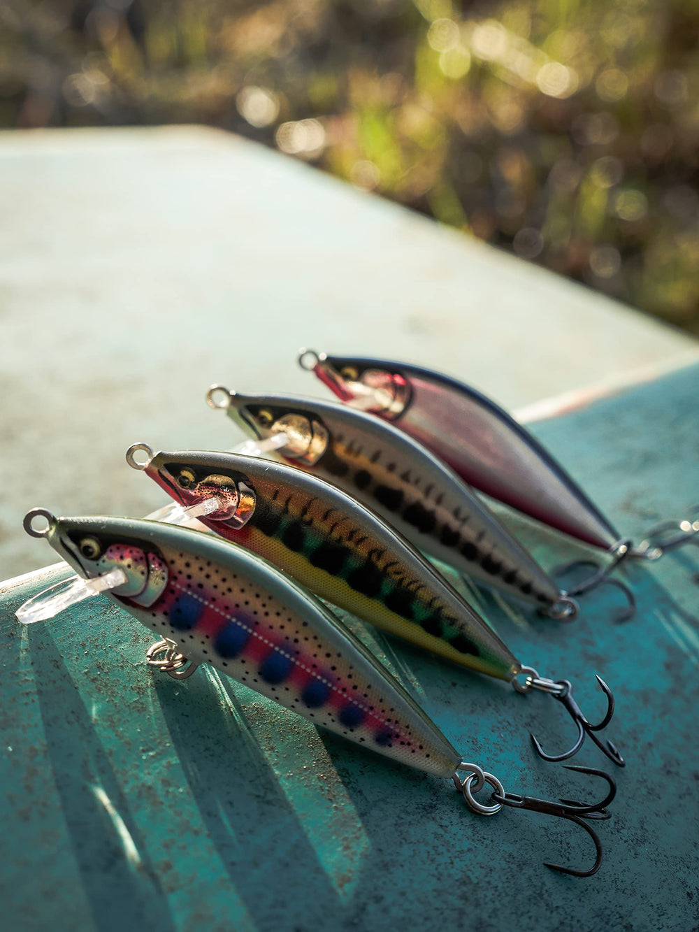 Rapala Count Down Elite Minnow lure gilded rainbow trout color increases visibility and attraction