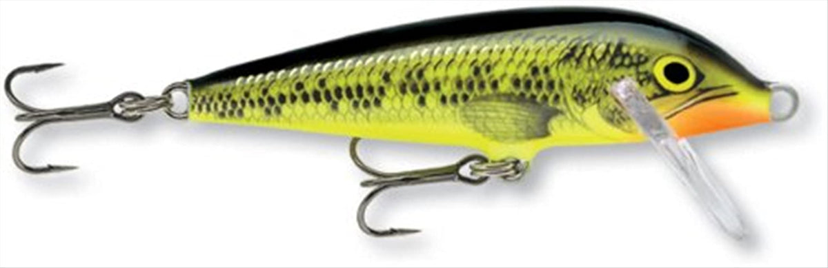 Rapala Countdown Fire Minnow lure ready for casting and trolling to reach suspended fish at precise depths