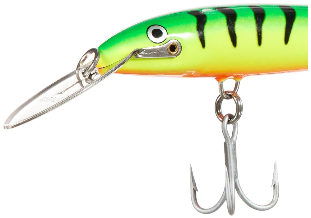 Rapala Countdown Magnum 14 Firetiger side view emphasizes rugged hardware for lasting performance.