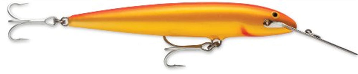 Rapala Countdown Magnum 14, Gold Fluorescent Red lure for controlled depth saltwater casting