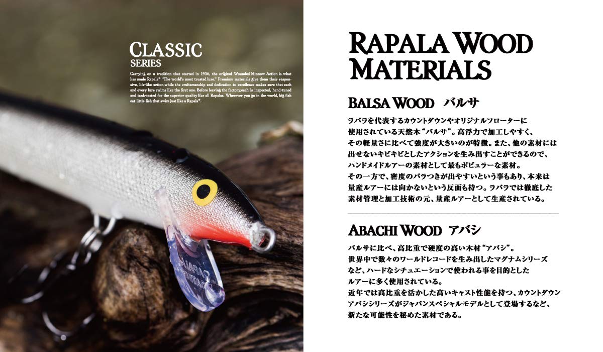 Rapala Count Down Minnow Firetiger, swimming action, triggers bites in clear water.