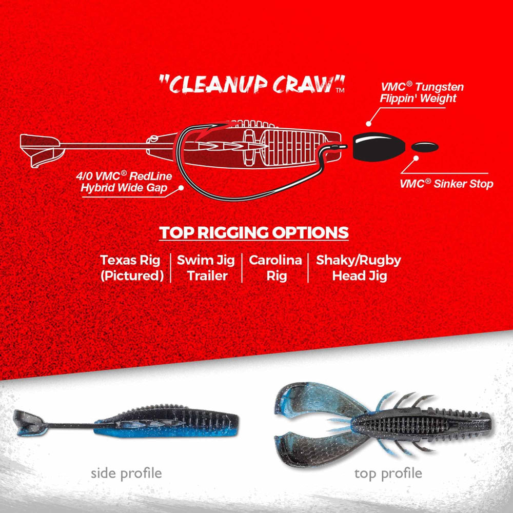 Rapala CrushCity Cleanup Craw claw action on display showing realistic movement.