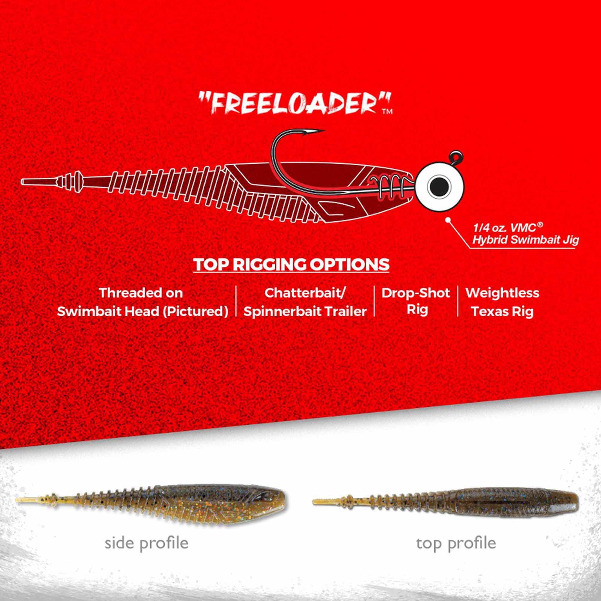Rapala CrushCity Freeloader swimbait minnow on jig head enabling versatile presentations