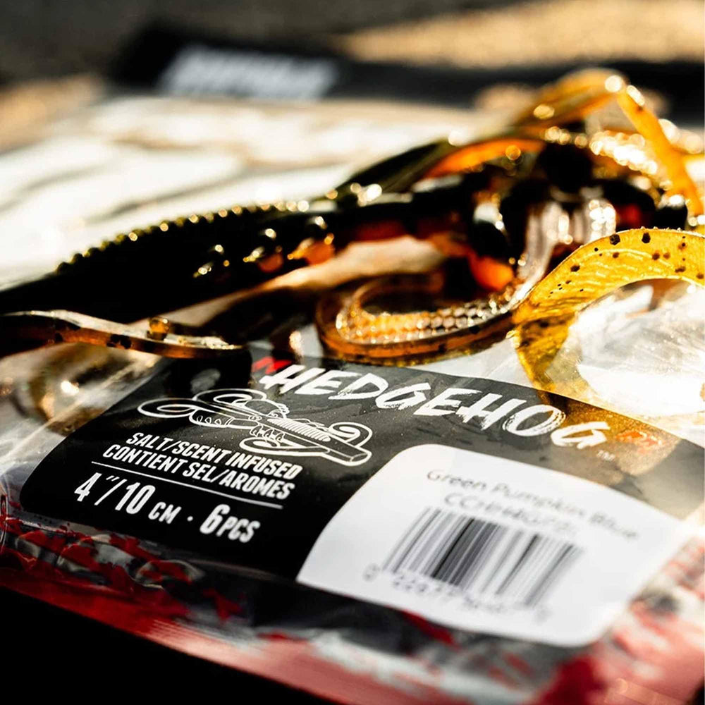 Rapala CrushCity Hedgehog 4-inch California Craw attracting bass efficiently.
