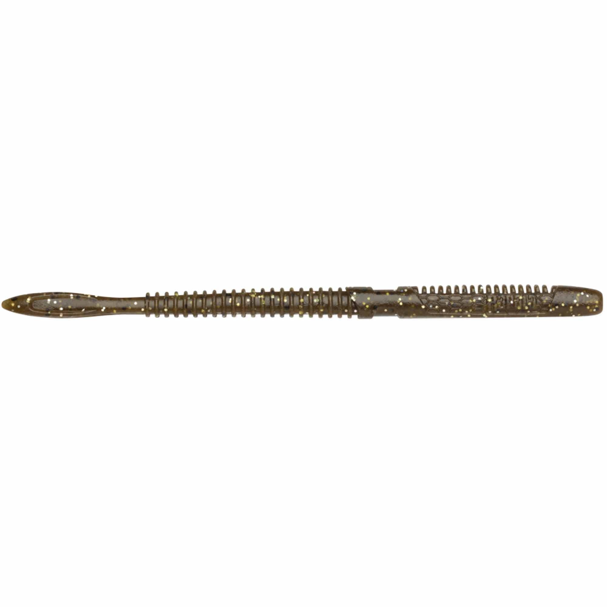 Rapala CrushCity Janitor worm in green pumpkin magic for Ned rig finesse and targeted bites