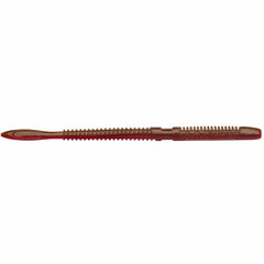 Rapala CrushCity Janitor worm Ox Blood Red Flake detail for finesse bites