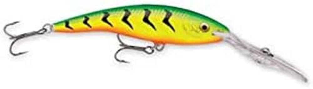 Rapala Deep Tail Dancer 09 bleeding tiger side view highlighting deep-diving lip.