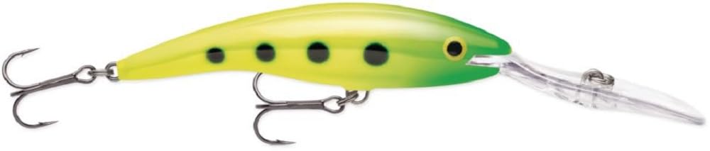 Rapala Deep Tail Dancer 11 Green Tiger UV in action during retrieve to attract bites