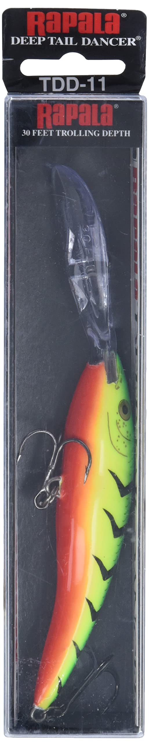 Rapala Deep Tail Dancer 11 lure features internal rattle for added lure presence.