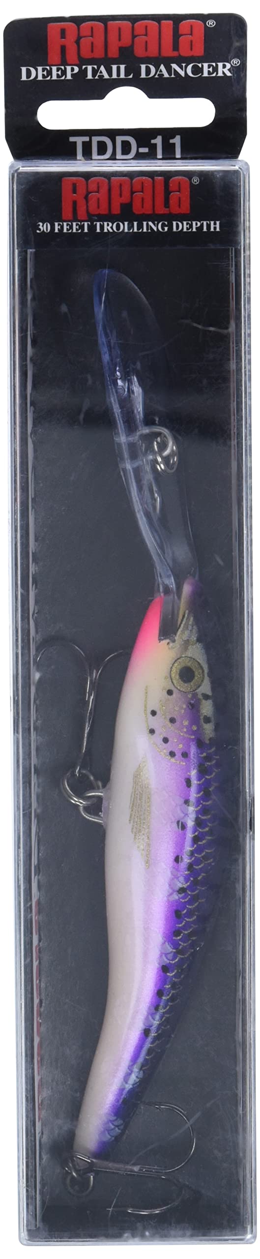 Rapala Deep Tail Dancer 11 Purpledescent lure includes internal rattle system.