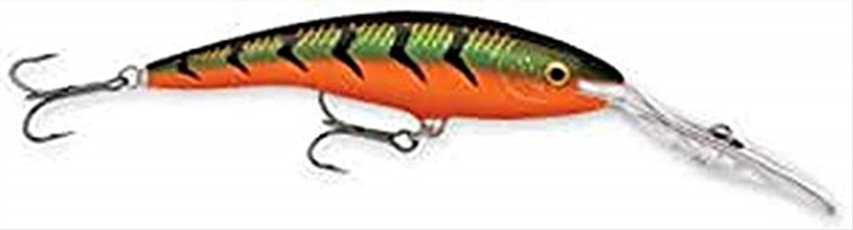 Rapala Deep Tail Dancer 11 Red Tiger lure diving deep to target larger fish