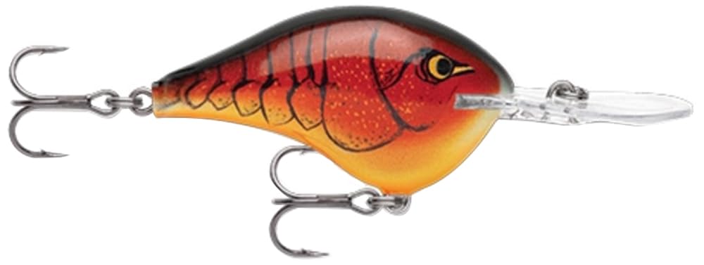 Rapala Dives-To Crankbait front view in Classic Craw color for bass and walleye.