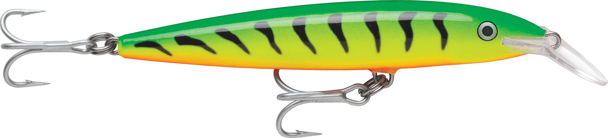 Rapala F14MAG-FT floating Magnum lure front view, ideal for deep-water casting and trolling.