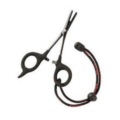 Rapala 7 1/2 inch forceps with locking handles for hands-free operation.