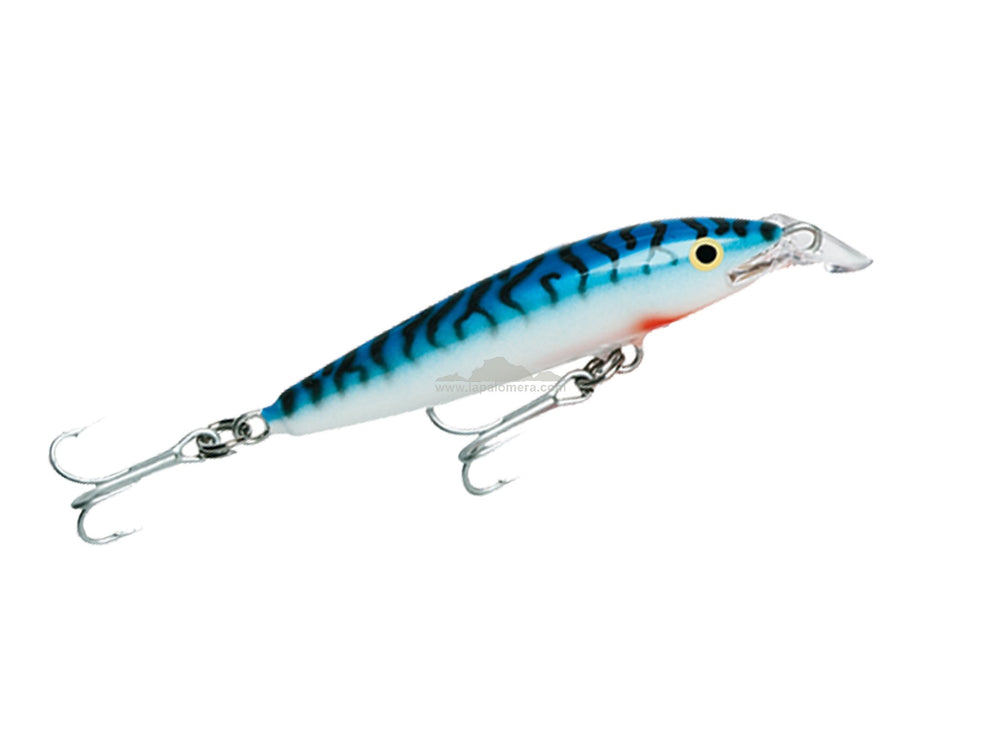 Close-up of VMC Perma Steel hooks on Rapala lure