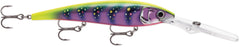 Rapala Gold Miner spoon in Purple Meat Market color, ideal for multi-species trout, salmon, and walleye fishing.