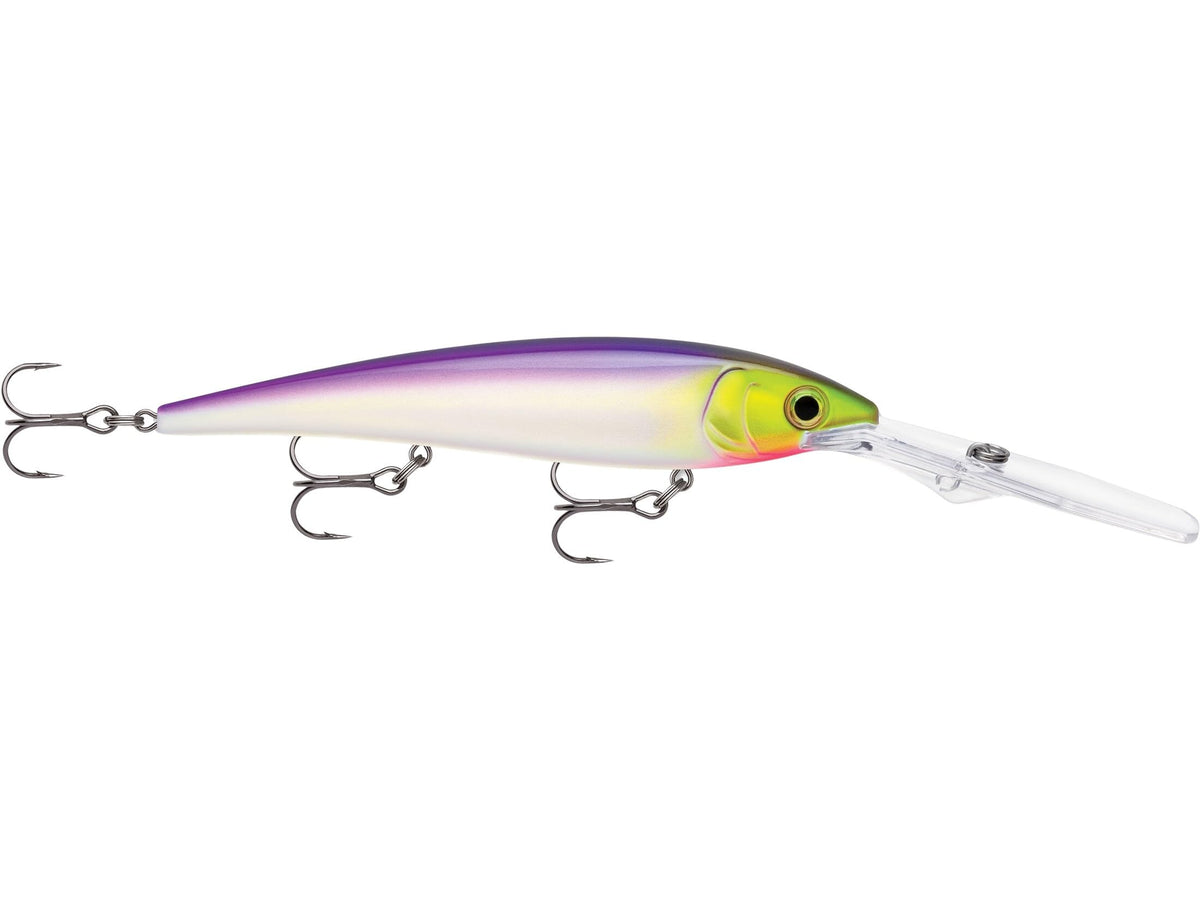 Rapala Gold Miner Spoon Purpledescent flashes to attract trout and walleye