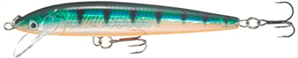 Rapala Husky Jerk 06 Glass Perch lure with bright rattle to entice perch.