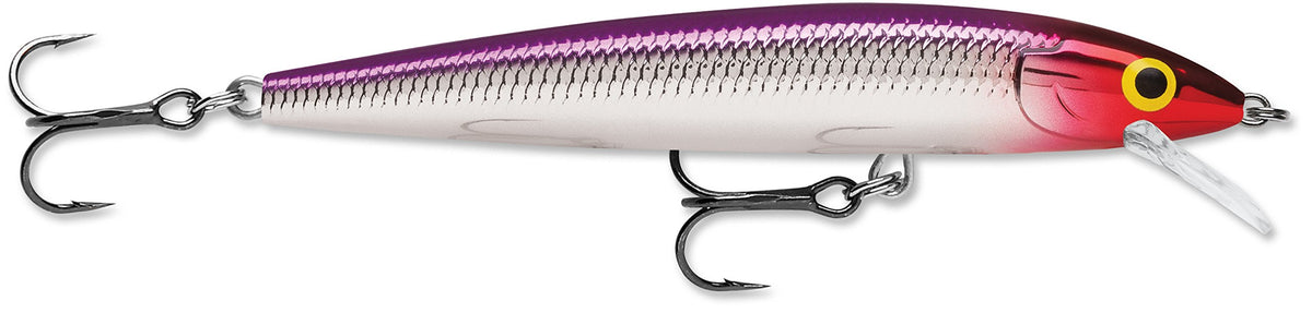 Rapala Husky Jerk 06 Purple Clown lure delivers vibrant visibility for freshwater fishing