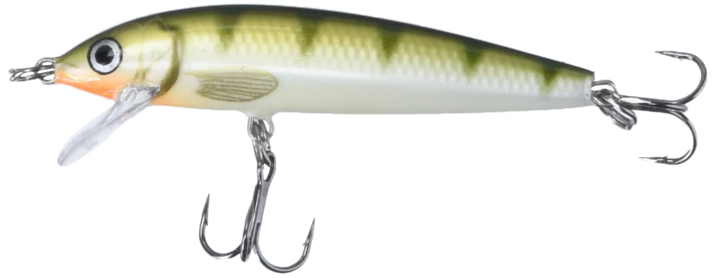 Rapala Husky Jerk 06 Yellow Perch front view highlighting color for clear-water strikes