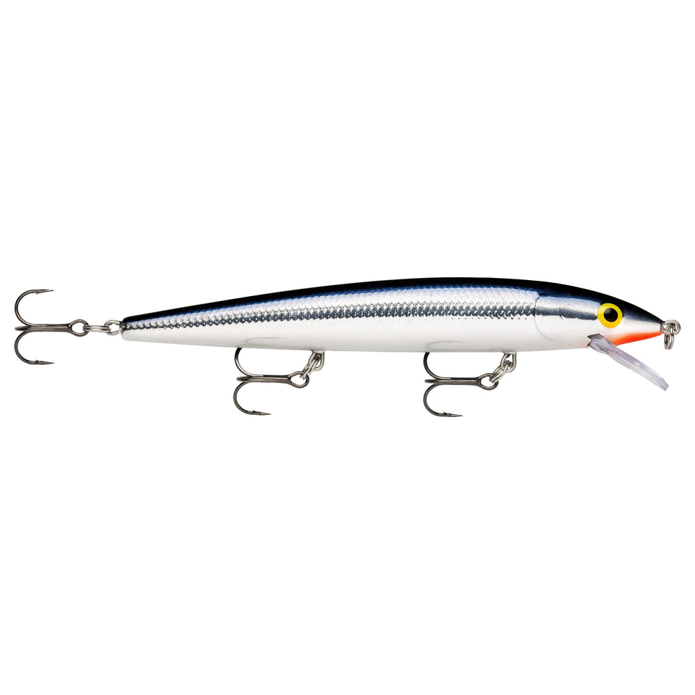 Rapala Husky Jerk 10 in Silver finish; delivers long casts and lifelike wobble.