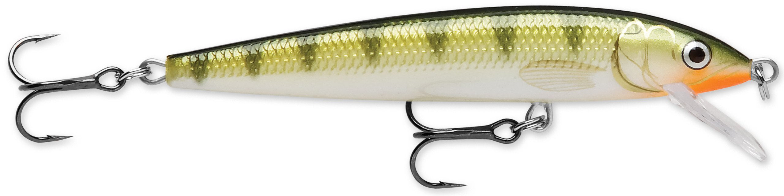 Rapala Husky Jerk 10 lure in Yellow Perch Glass Minnow pattern ready for casting and trolling insights