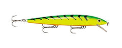 Rapala Husky Jerk 12 Firetiger lure, ideal for casting or trolling with loud rattles.