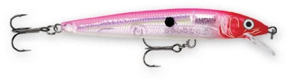 Rapala Husky Jerk 12 Glass Pink Clown lure for casting and trolling with strong action