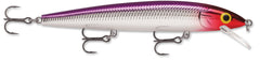 Rapala Husky Jerk 14 Purple Clown lure for casting and trolling with realistic action