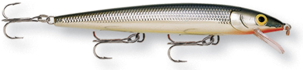 Rapala Husky Jerk 14 Silver lure for long casts and straight retrieves.