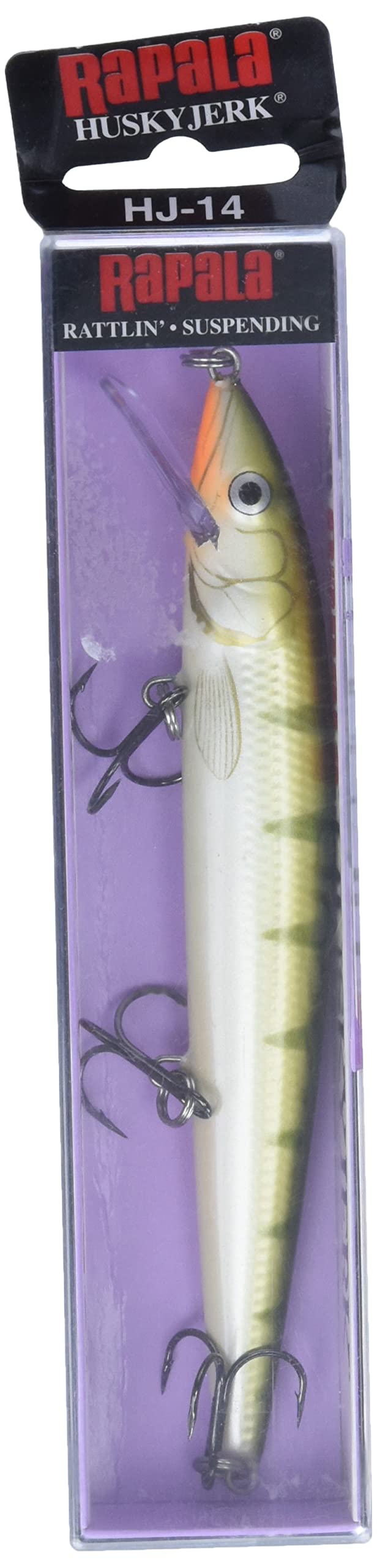 Rapala Husky Jerk 14 Yellow Perch, balance-enhanced design aids long casts.