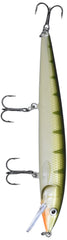 Rapala Husky Jerk 14 Yellow Perch, front view, balanced casting action.