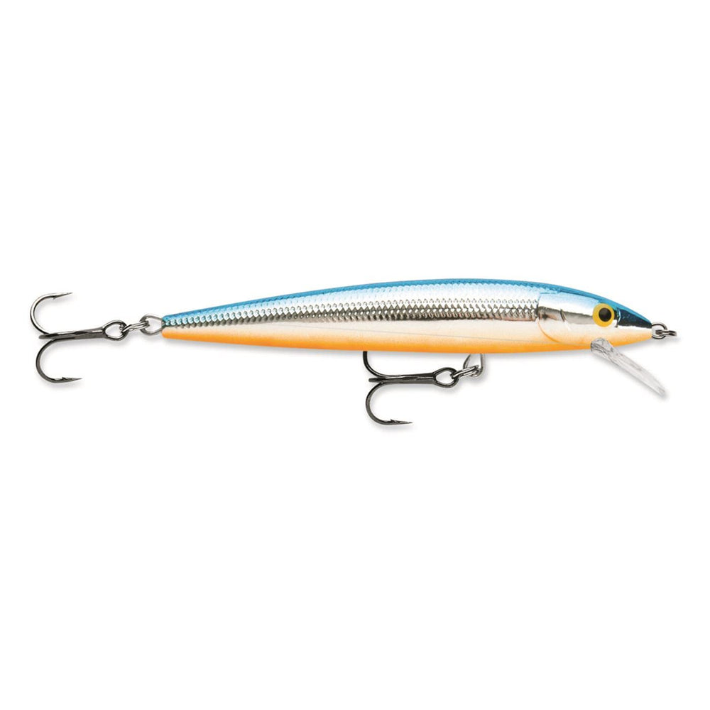 Rapala Husky Jerk 8 in silver blue suspending pattern for versatile casting.